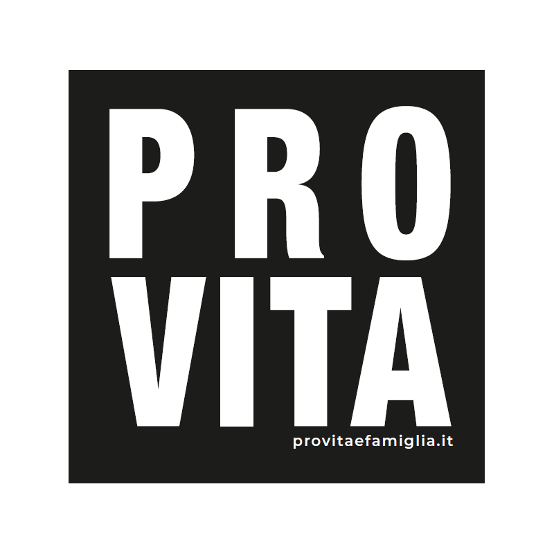 Adesivo "Pro Vita" quadrato nero