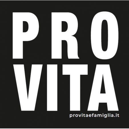 Adesivo "Pro Vita" quadrato nero