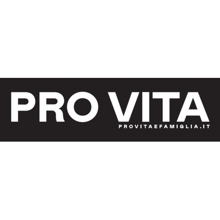 Adesivo "Pro Vita" rettangolare nero